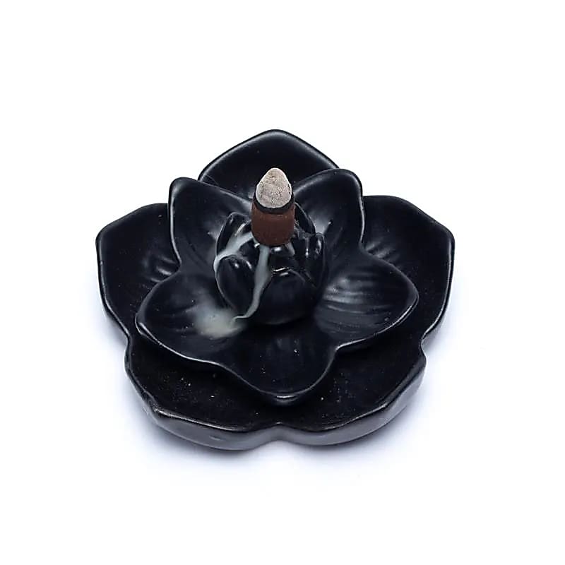 Suport ardere conuri parfumate – floare de lotus, 12 cm