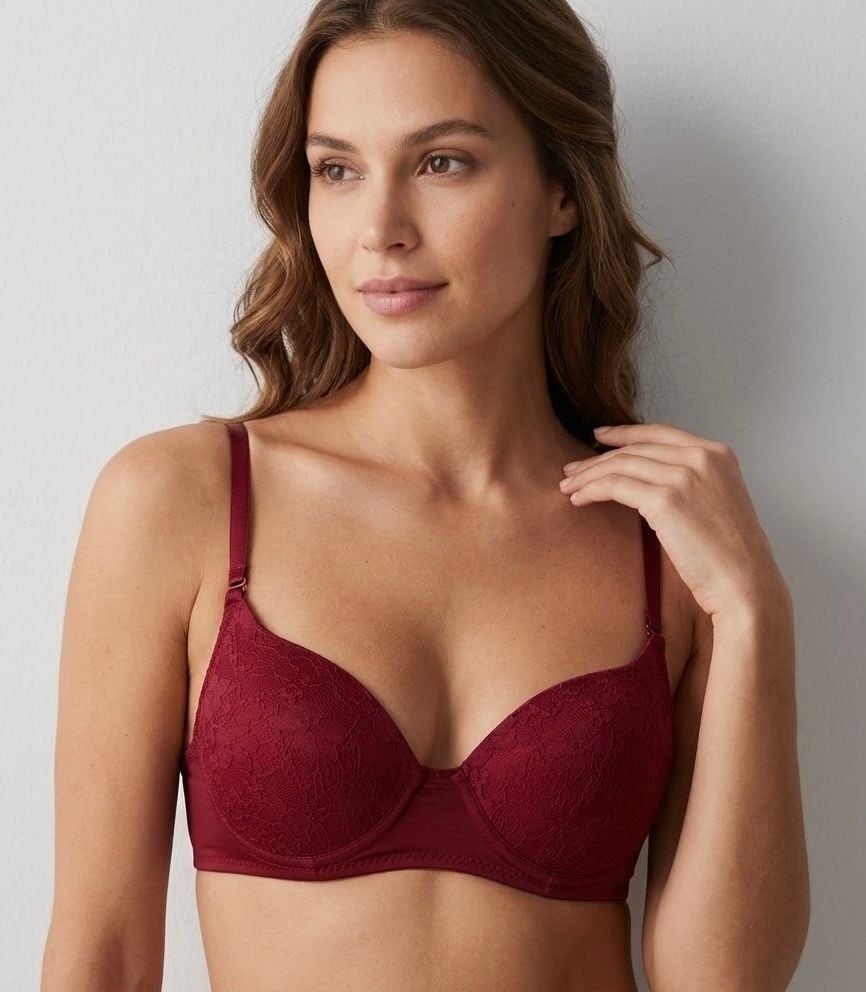 Sutien dama, model elegant, 5400, Bordo - poza 1