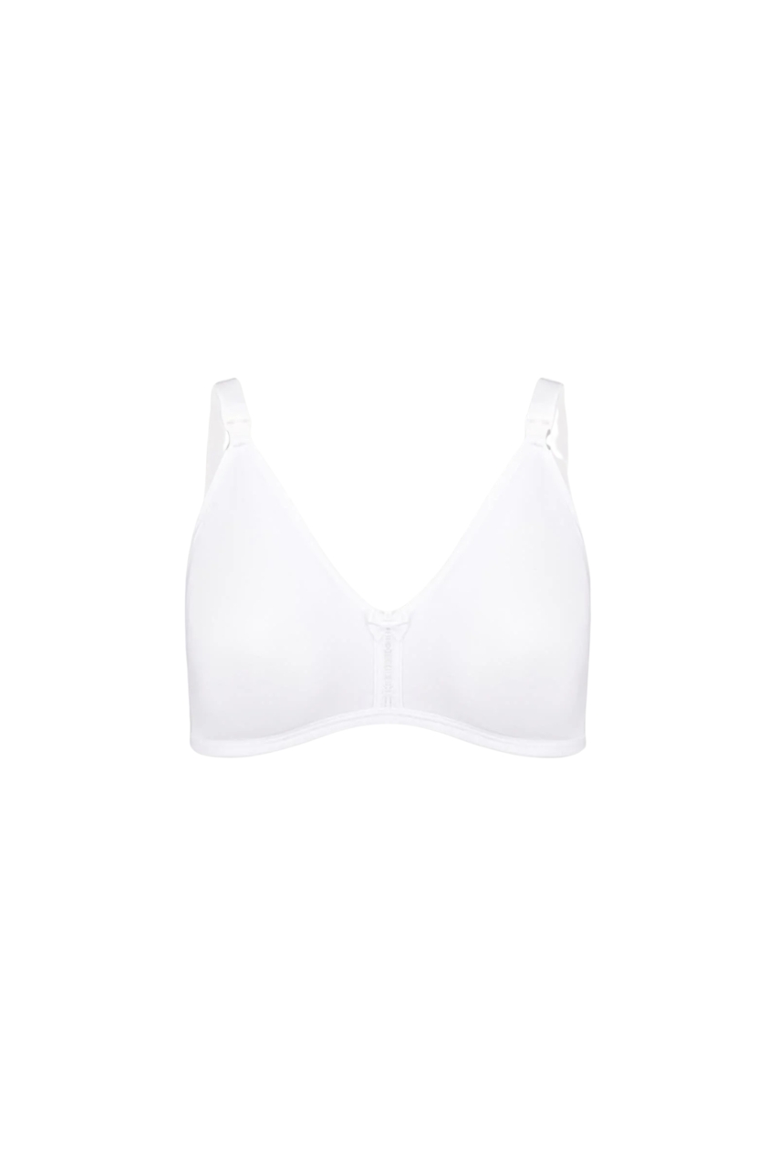 Sutien de alaptare din bumbac, confortabil, cu deschidere rapida, 5825, Alb - poza 2