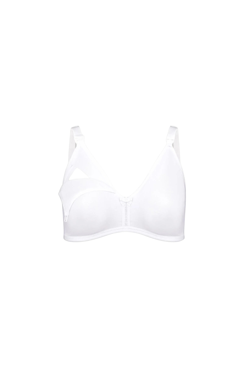 Sutien de alaptare din bumbac, confortabil, cu deschidere rapida, 5825, Alb - poza 3
