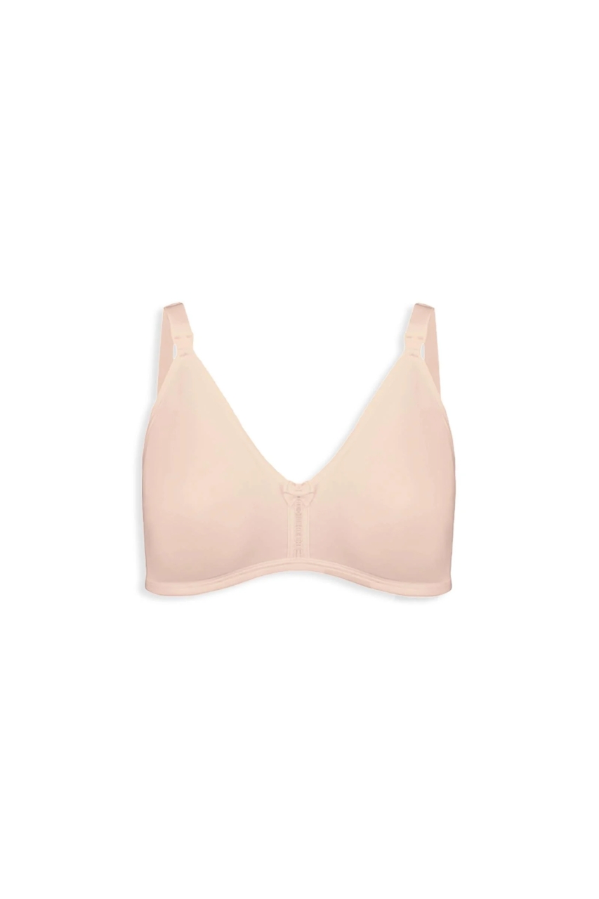 Sutien de alaptare din bumbac, confortabil, cu deschidere rapida, 5825, Crem - poza 2