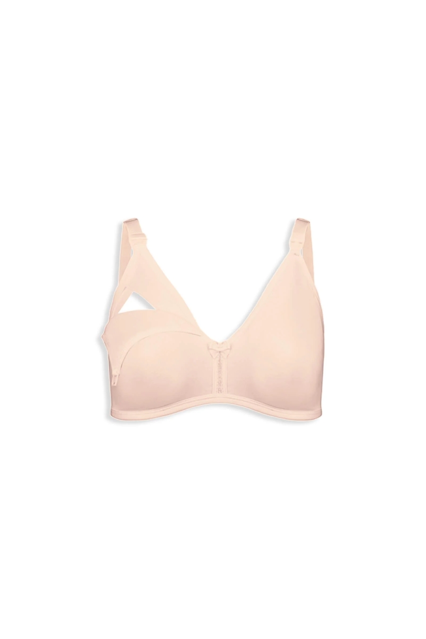 Sutien de alaptare din bumbac, confortabil, cu deschidere rapida, 5825, Crem - poza 3