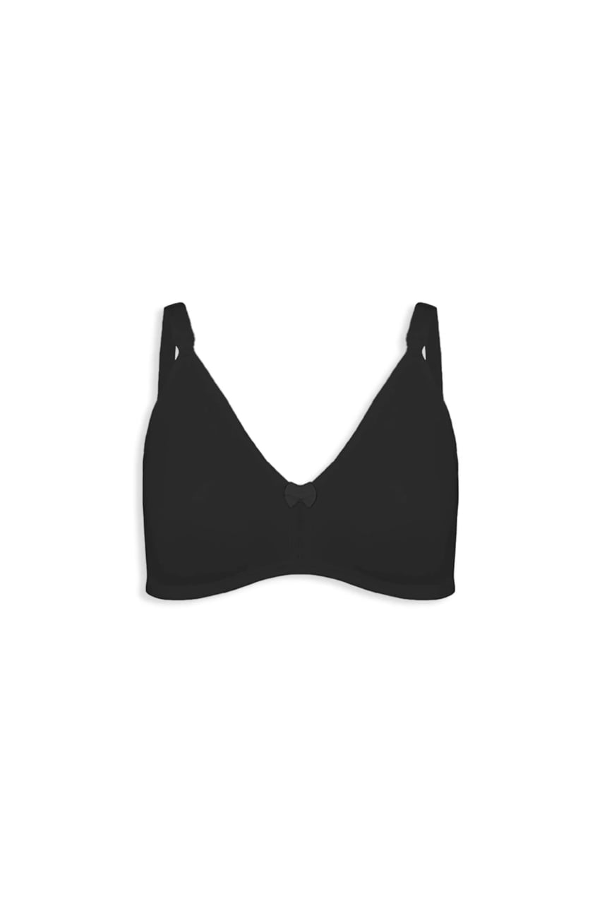 Sutien de alaptare din bumbac, confortabil, cu deschidere rapida, 5825, Negru - poza 2