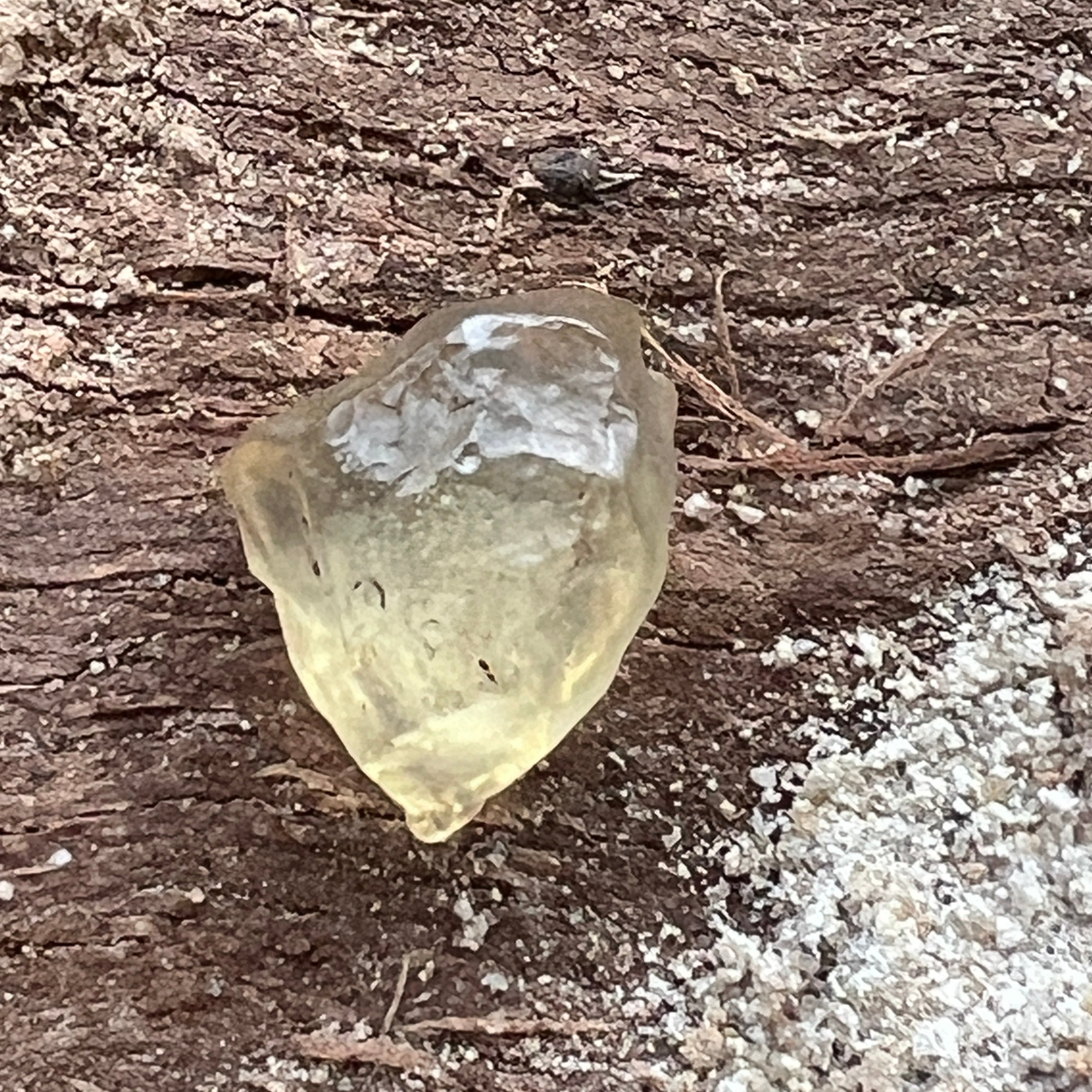 Tectita aurie sticla desertului Libia piatra bruta model 2, calitate AAA