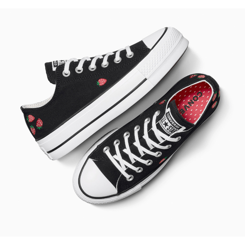 Tenisi unisex Converse Chuck Taylor All Star Lift Platform Embroidered Strawberries A14935C - poza 2