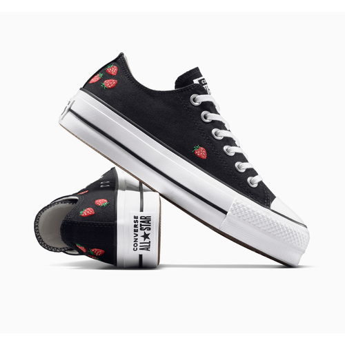 Tenisi unisex Converse Chuck Taylor All Star Lift Platform Embroidered Strawberries A14935C - poza 3
