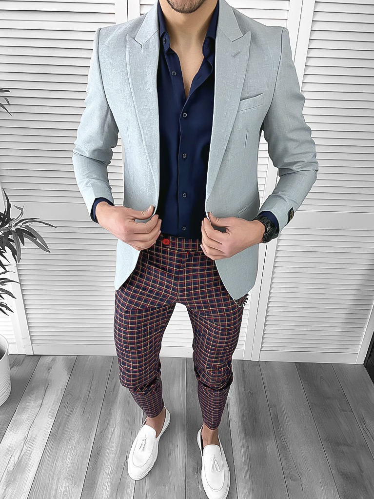 Tinuta barbati smart casual Pantaloni + Camasa + Sacou 10065