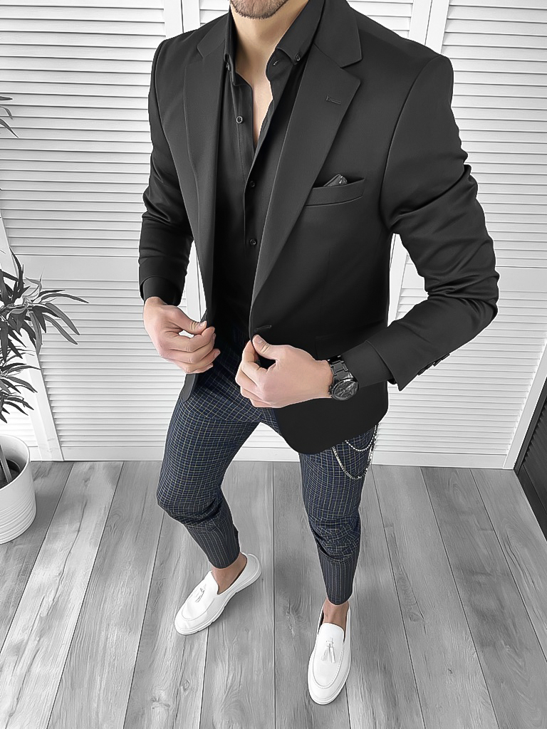 Tinuta barbati smart casual Pantaloni + Camasa + Sacou 10082