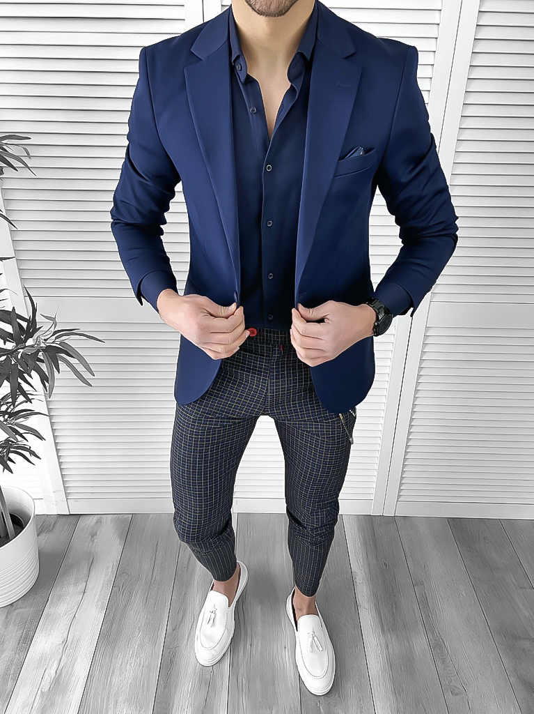 Tinuta barbati smart casual Pantaloni + Camasa + Sacou 10083