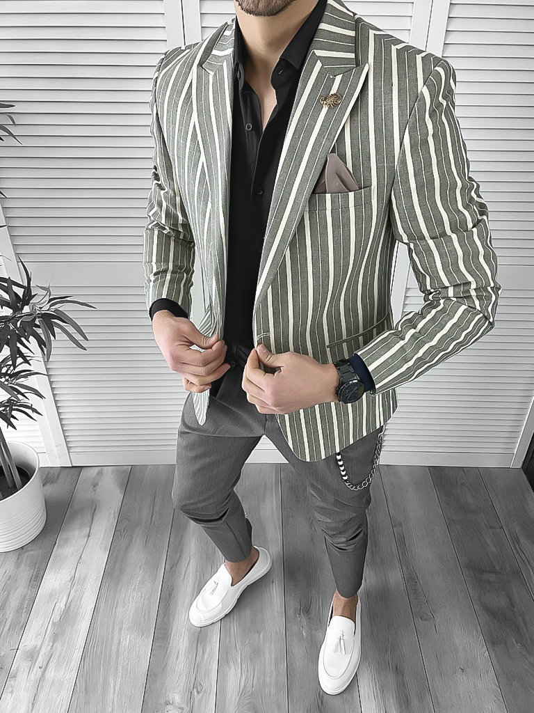 Tinuta barbati smart casual Pantaloni + Camasa + Sacou 10089
