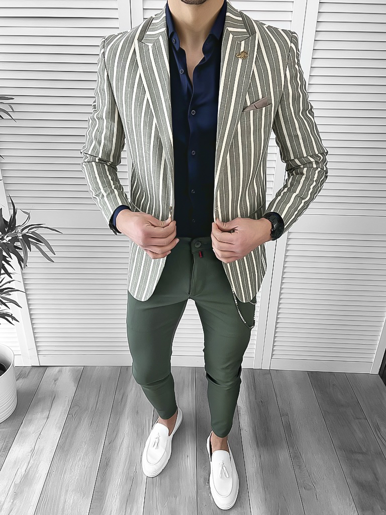 Tinuta barbati smart casual Pantaloni + Camasa + Sacou 10109