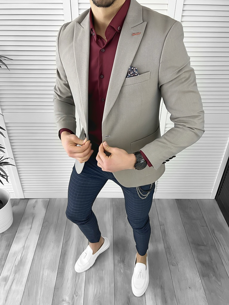 Tinuta barbati smart casual Pantaloni + Camasa + Sacou 10380
