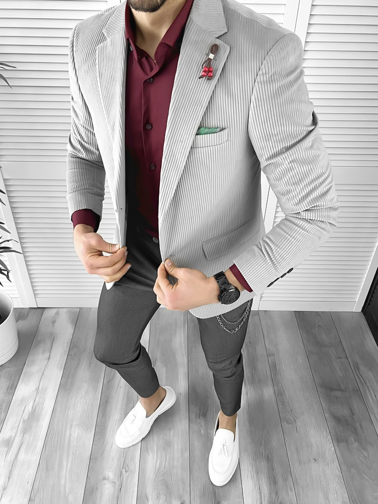 Tinuta barbati smart casual Pantaloni + Camasa + Sacou 10382
