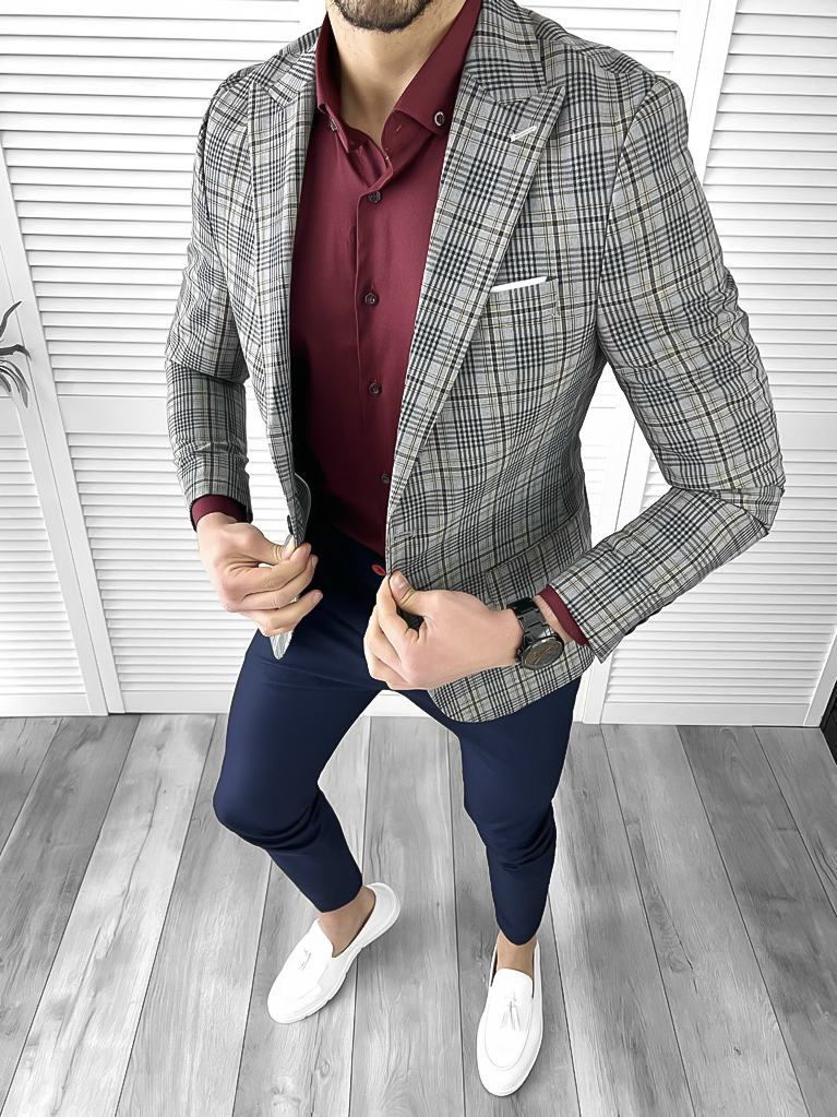 Tinuta barbati smart casual Pantaloni + Camasa + Sacou 10564