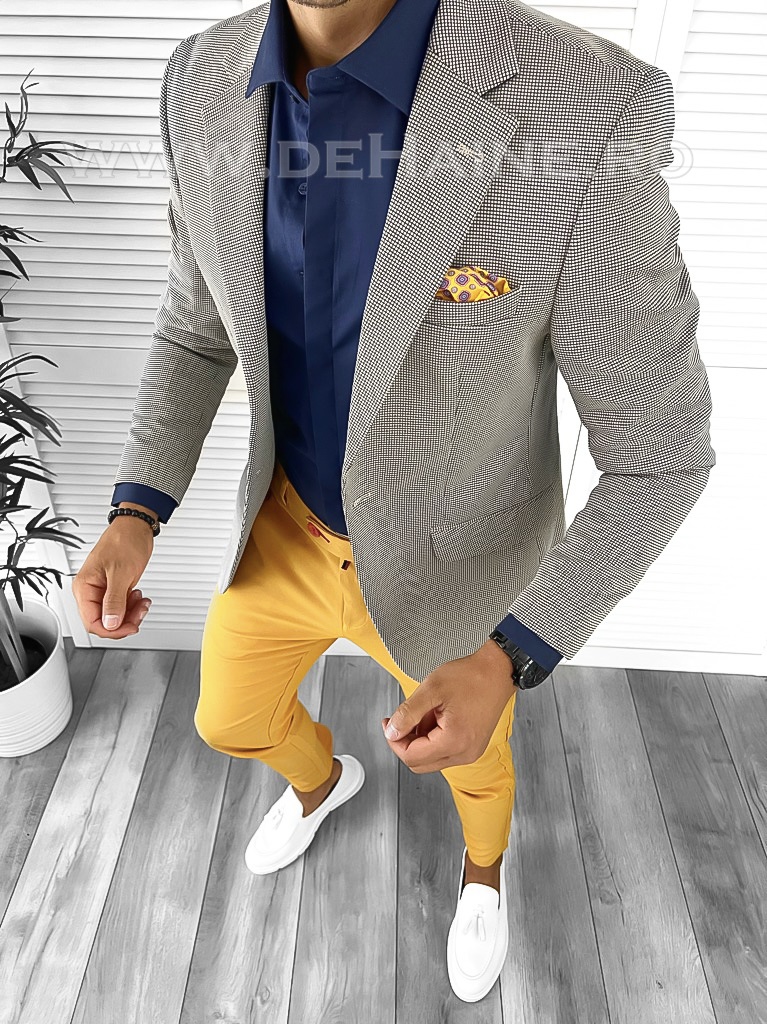 Tinuta barbati smart casual Pantaloni + Camasa + Sacou B8554