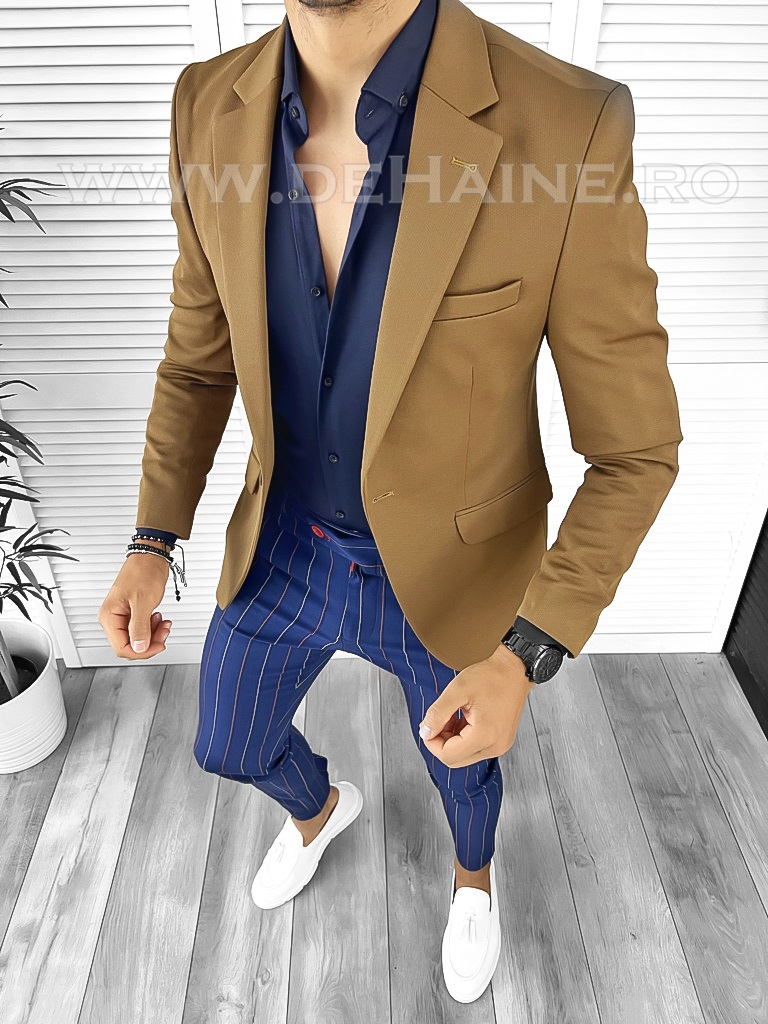 Tinuta barbati smart casual Pantaloni + Camasa + Sacou B8756