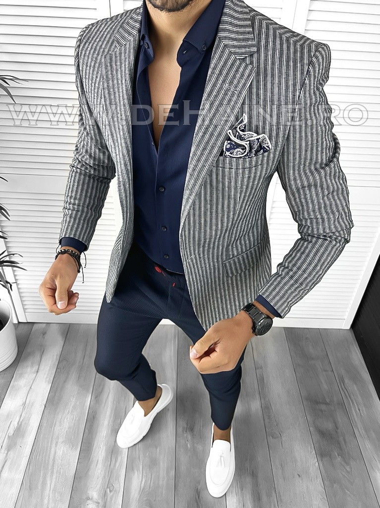 Tinuta barbati smart casual Pantaloni + Camasa + Sacou B9194