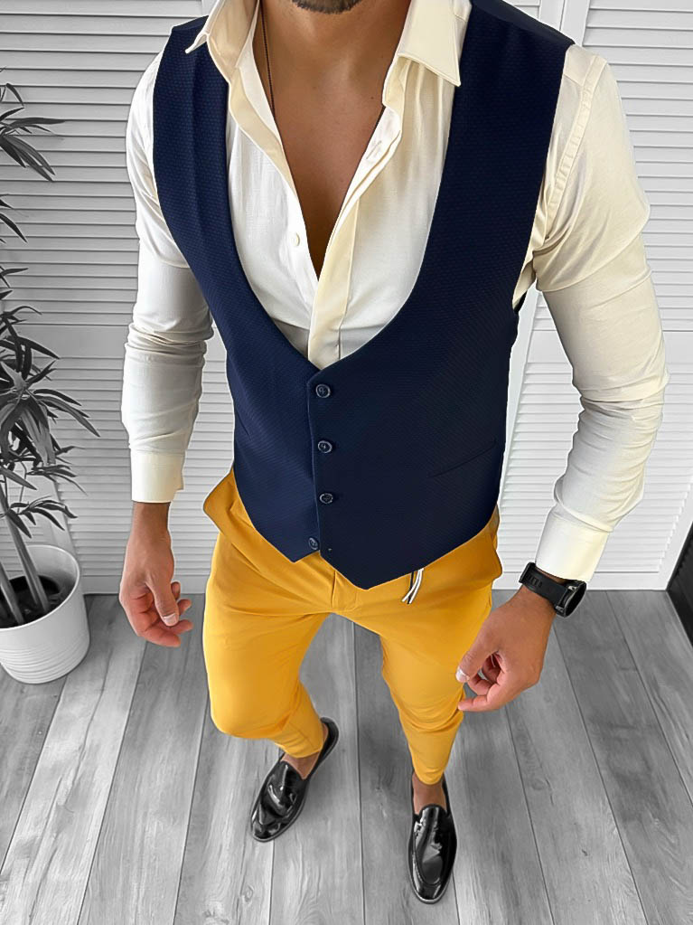 Tinuta barbati smart casual Pantaloni + Camasa+Vesta 12650 E