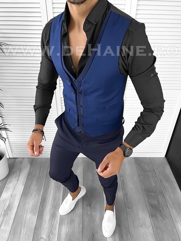 Tinuta barbati smart casual Pantaloni + Camasa+Vesta B9139
