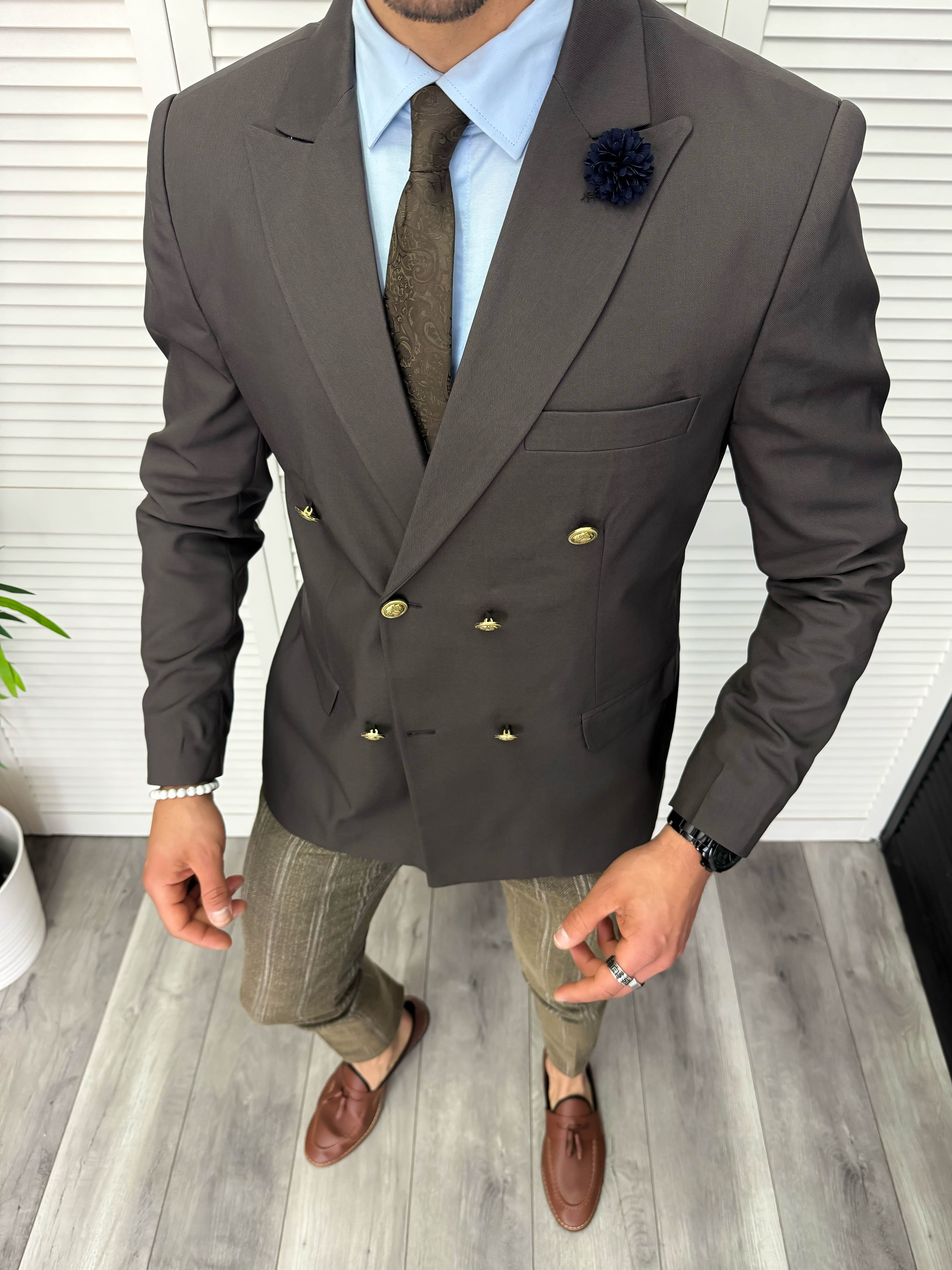 Tinuta barbati smart casual Pantaloni + Sacou + Batista 11859