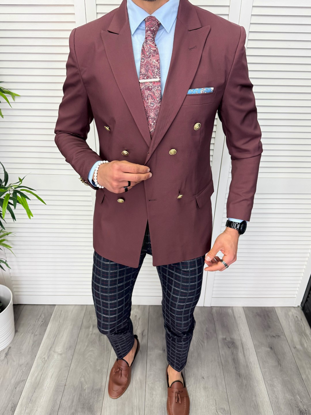 Tinuta barbati smart casual Pantaloni + Sacou + Batista 11864