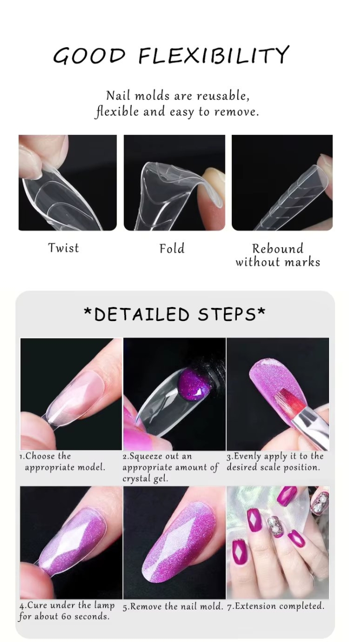Tipsuri reutilizabile Marquise, TIPS19, Russian Almond, 120 buc - poza 2