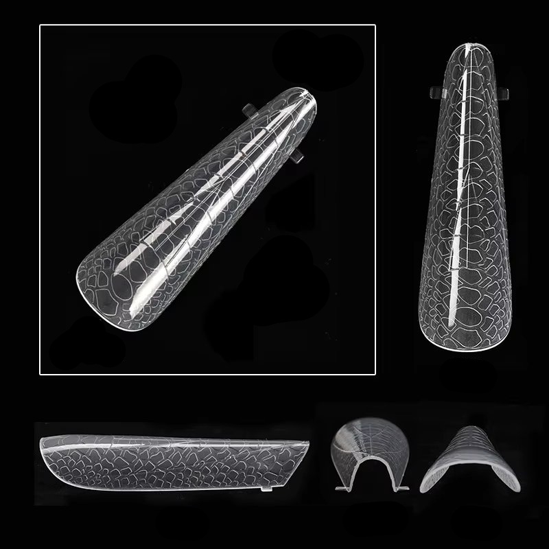 Tipsuri reutilizabile snake skin Marquise, TIPS29, Stiletto, 120 buc - poza 3