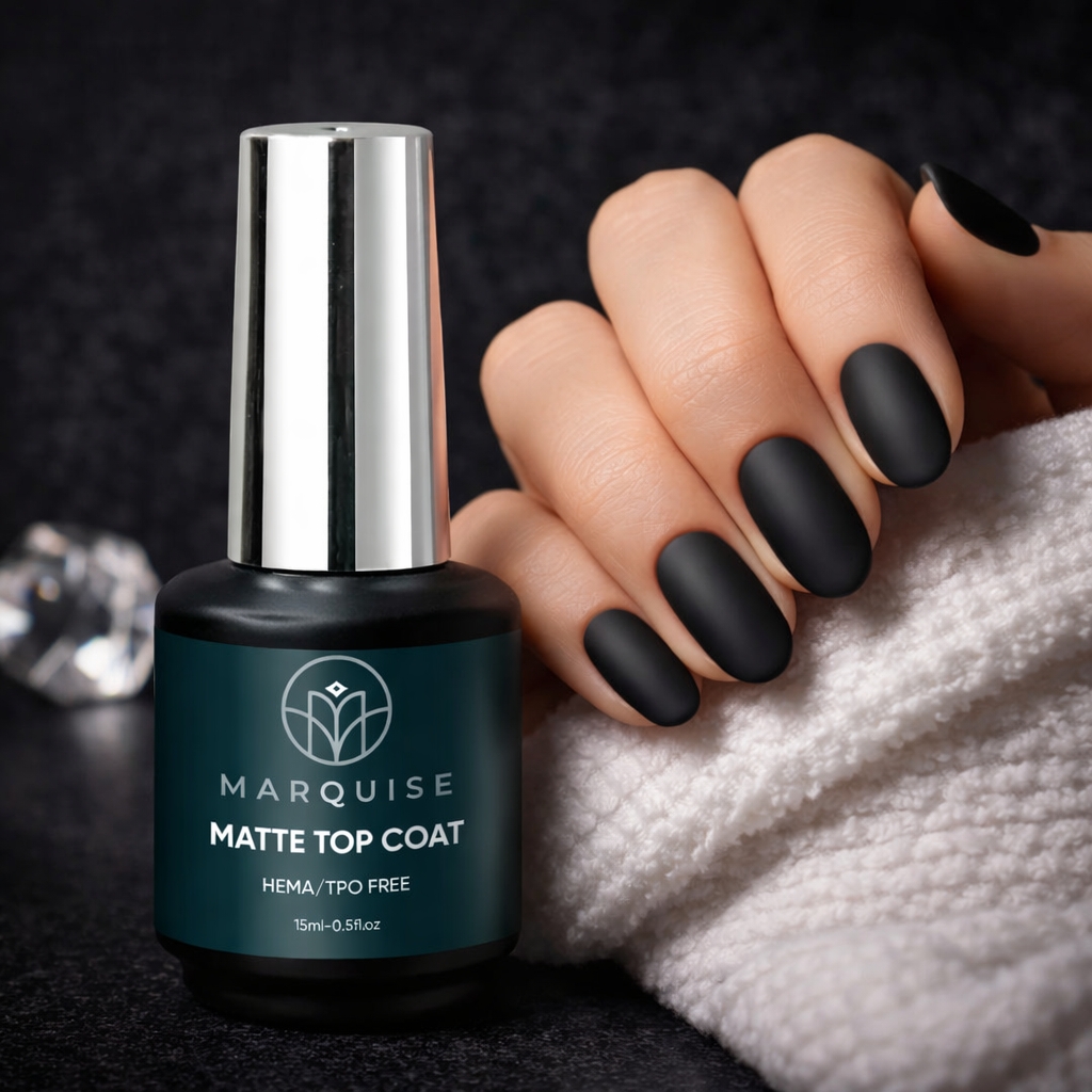 Top Coat Matte HEMA/TPO FREE, Marquise, 15 ml - poza 2