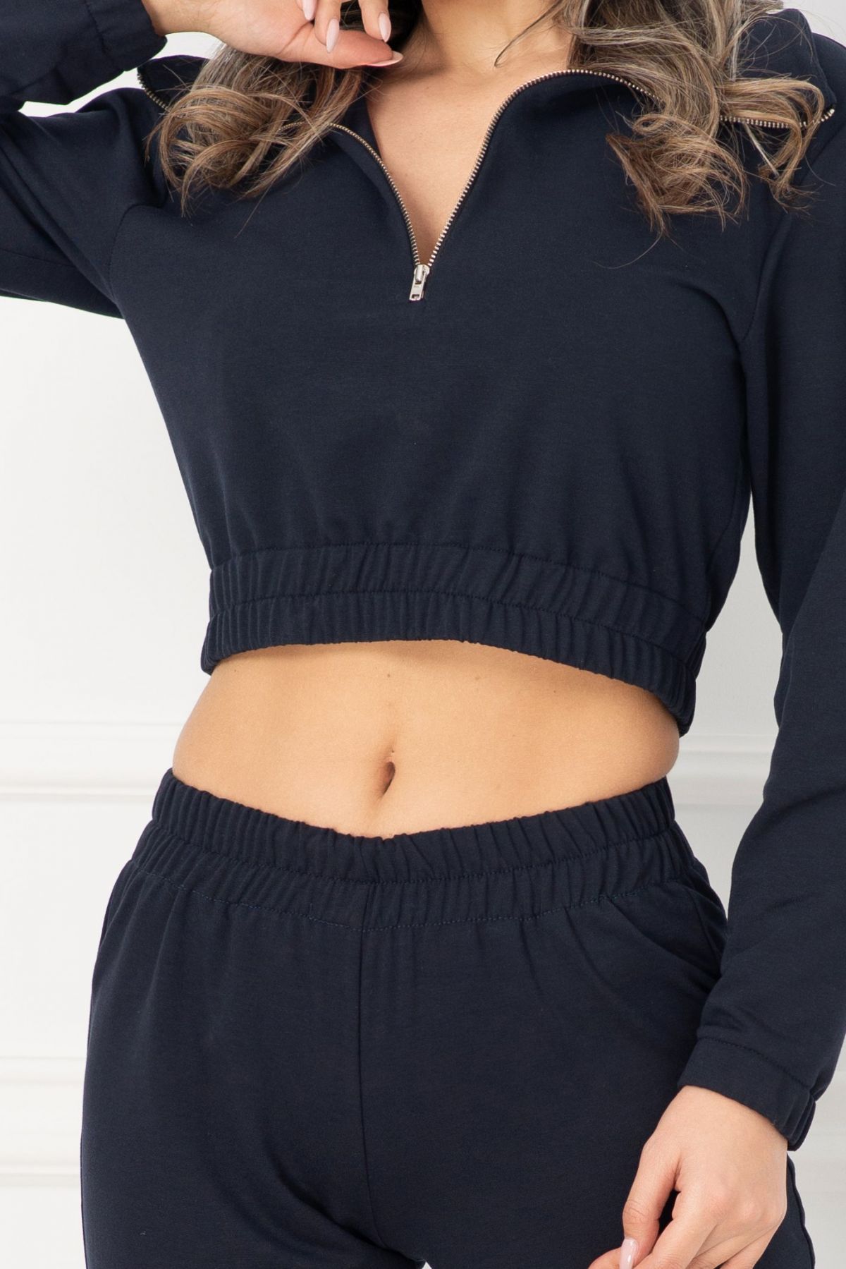 Trening Ariana casual bleumarin cu fermoar By InPuff - poza 3