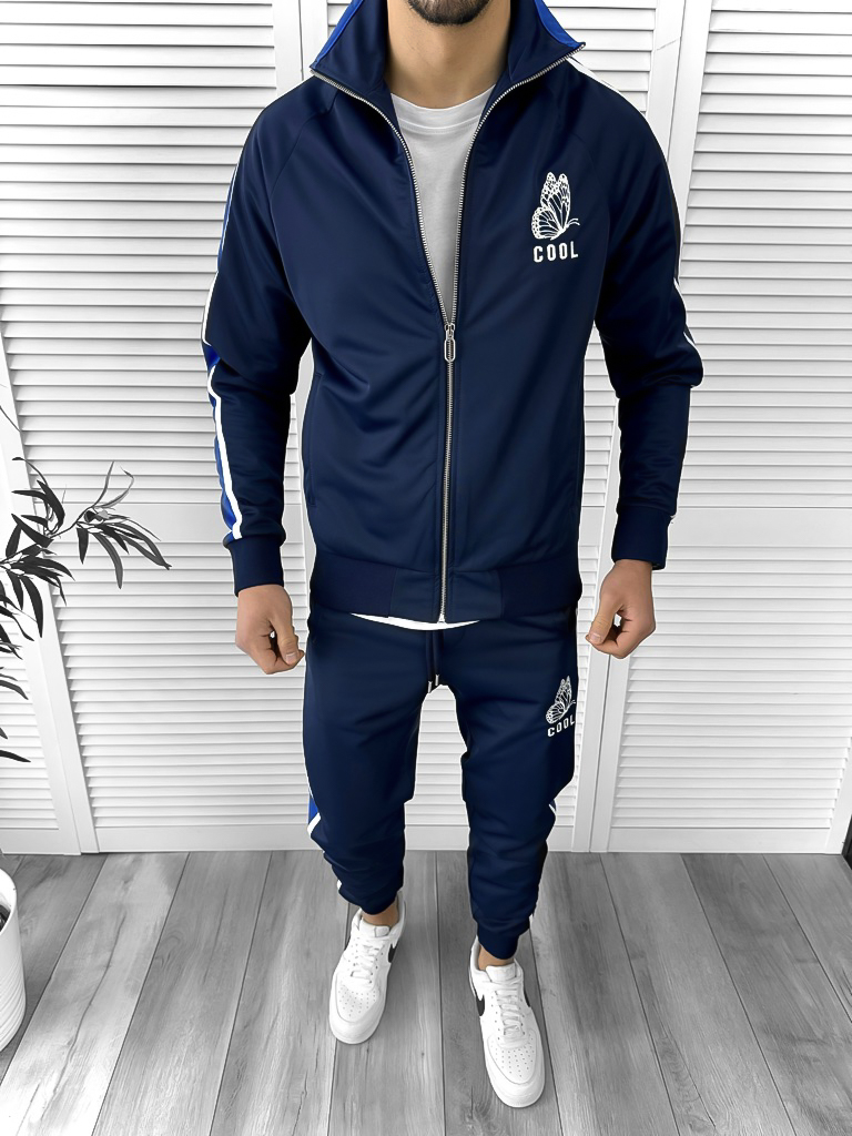 Trening barbati slim fit bleumarin Pantaloni + Hanorac K086 P20-5.3