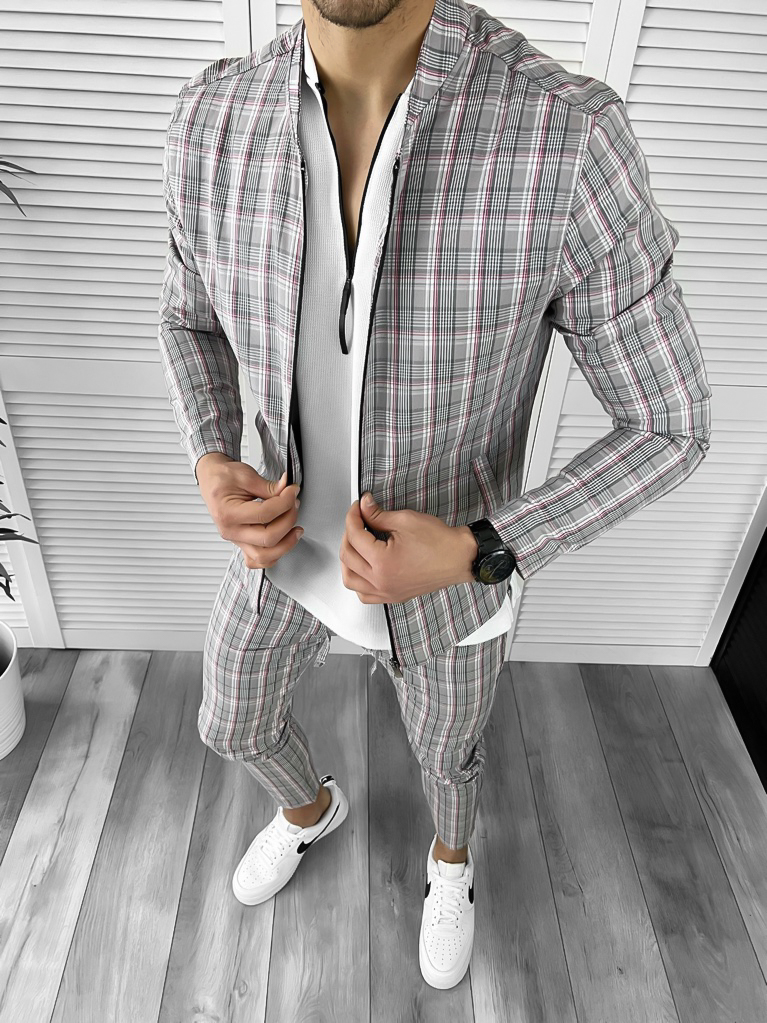 Trening barbati slim fit Pantaloni + Hanorac 10468 P18-4.2