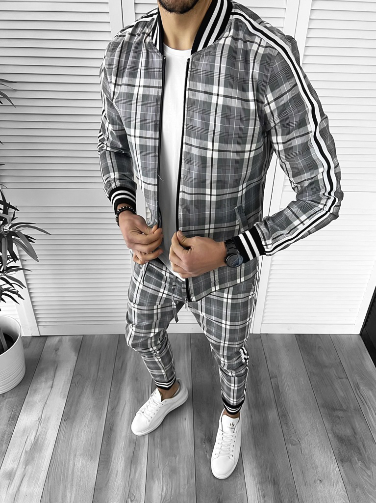 Trening barbati slim fit Pantaloni + Hanorac B9897 23-1.1