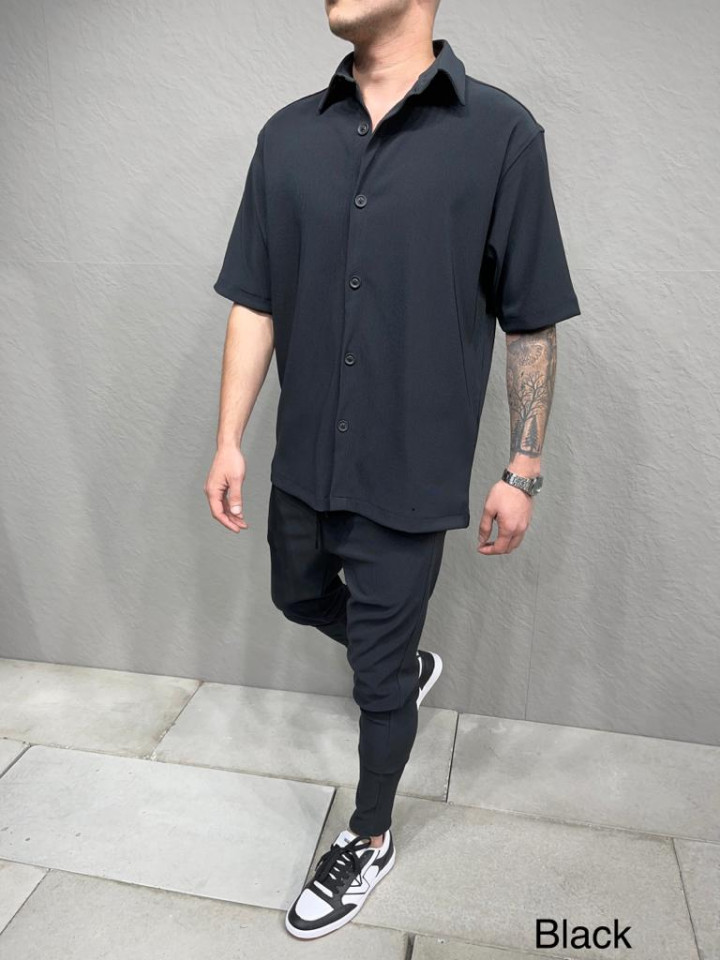 TRENING CASUAL CAPSE BLACK TRAS116(7004) (MĂRIME: L)