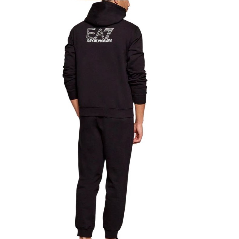 Trening EA7 TRAIN VISIBILITY M T-SUIT HOODIE FZ CH BR - poza 2