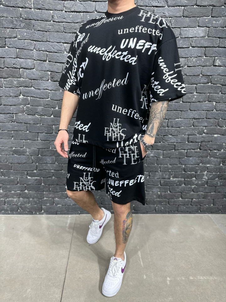 TRENING OVERSIZED UNEFFECTED BLACK TRAS194(UN-108) (MĂRIME: M)