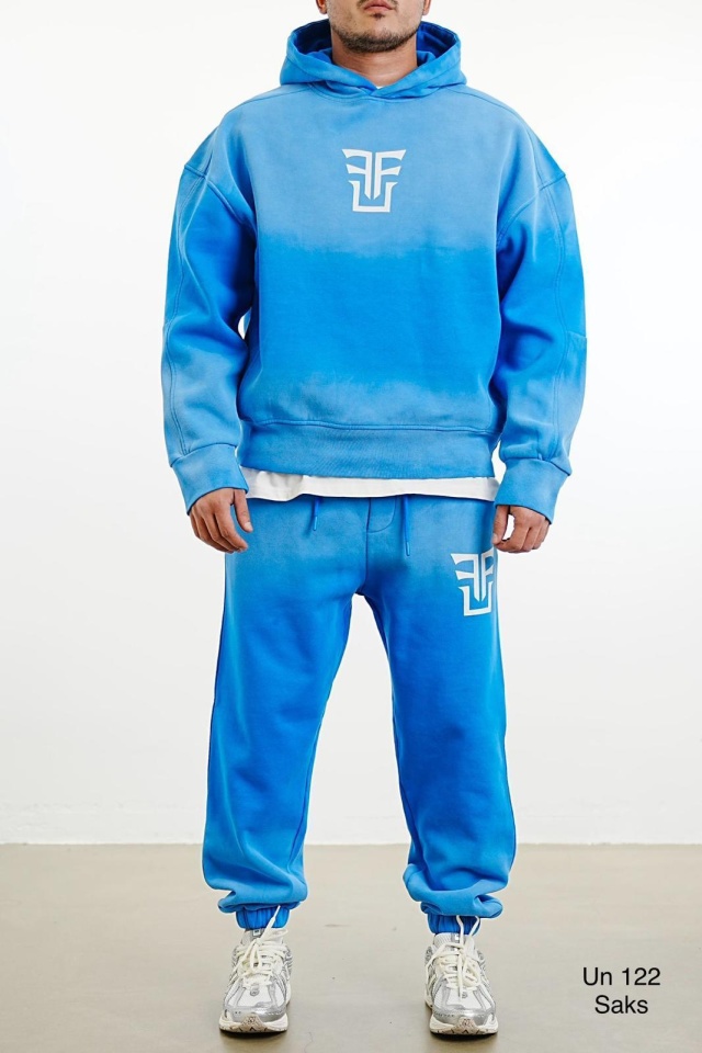 TRENING OVERSIZED UNEFFECTED SAX-BLUE TRAS206(UNF-122) (MĂRIME: M)