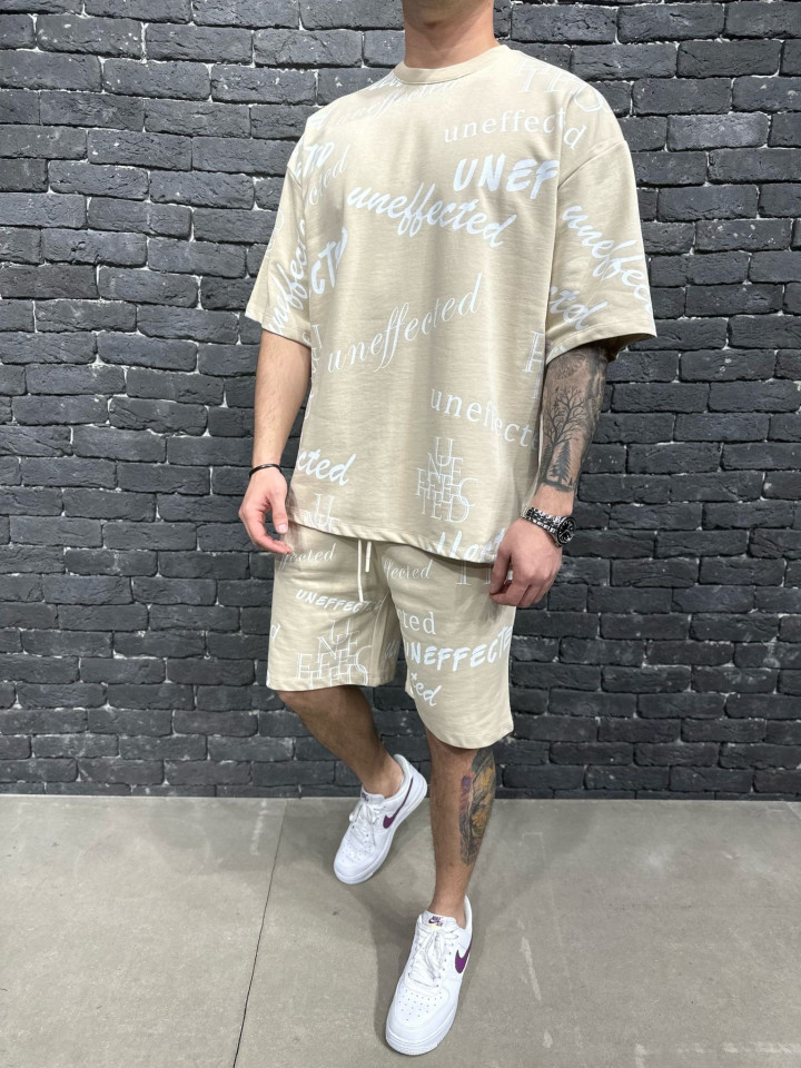 TRENING OVERSIZED UNEFFECTED STONE-BEIGE TRAS197(UN-108) (MĂRIME: XL)