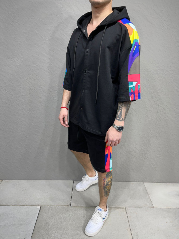 TRENING SUMMER VIBES BLACK TRAS112(6115) (MĂRIME: S)