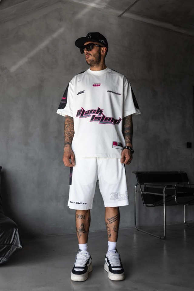 TRENING URBAN CULTURE OVERSIZE WHITE-BLACK TRBI41(1873-74) (MĂRIME: M)