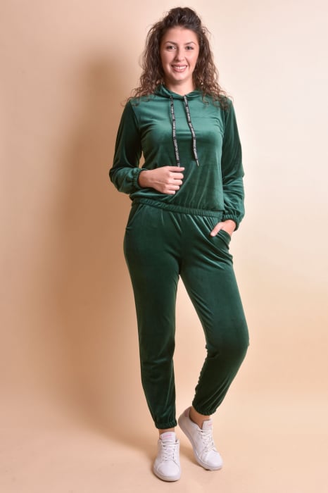 Trening verde smarald din catifea