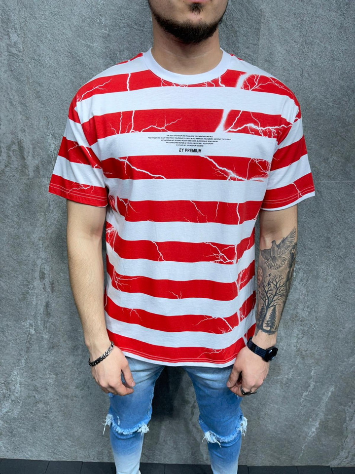 TRICOU 2Y STRIPED RED TSAS270(1030) (MĂRIME: S)