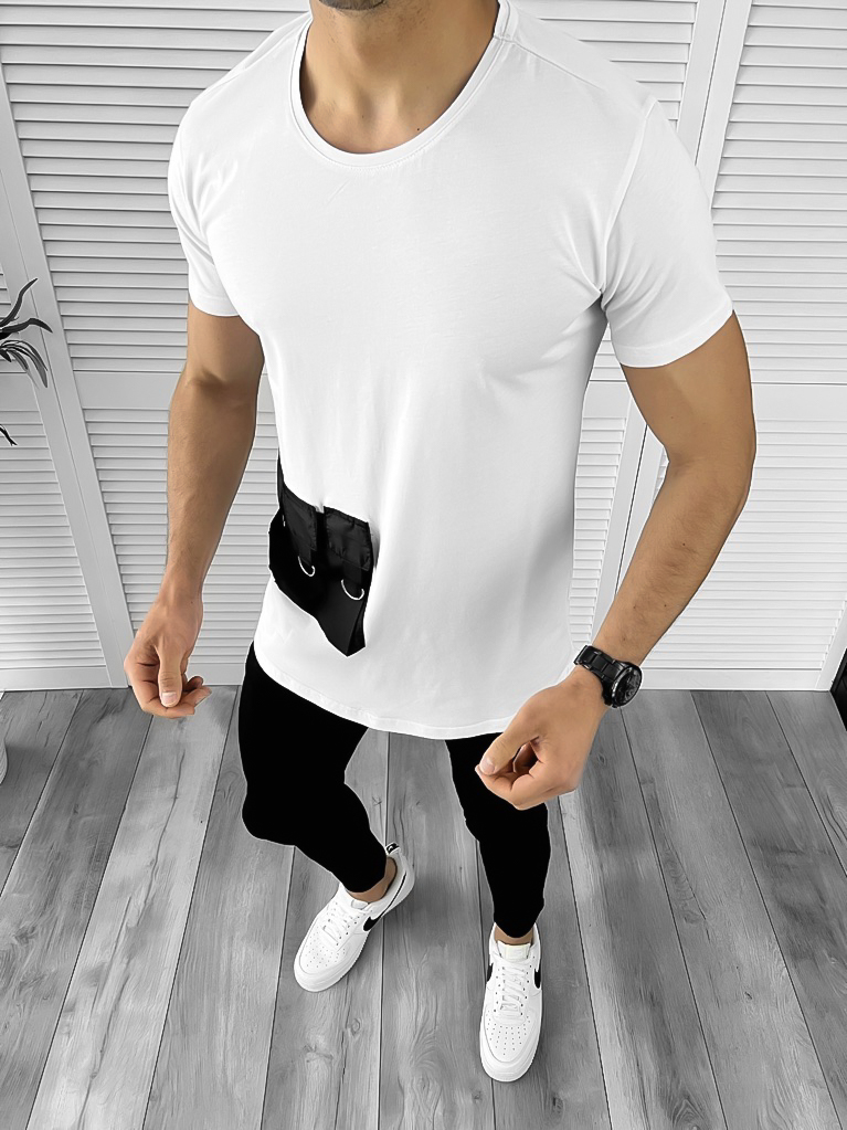 Tricou barbati alb slim fit Vagabond B1949 P20-4.1