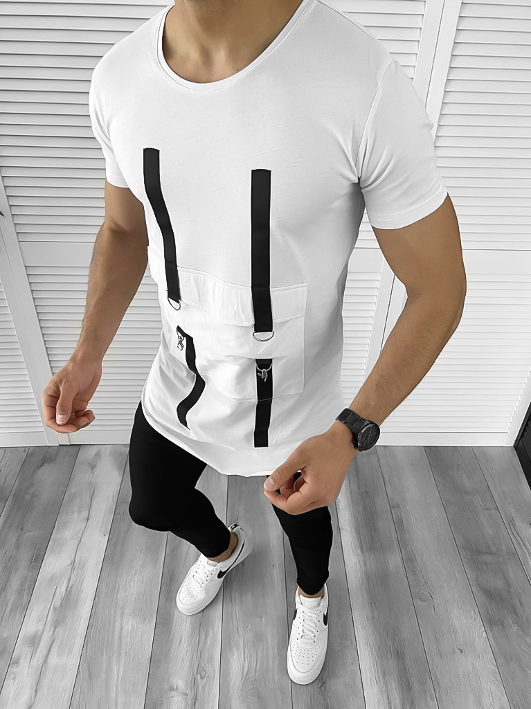 Tricou barbati alb slim fit Vagabond B1954 O2-5.2