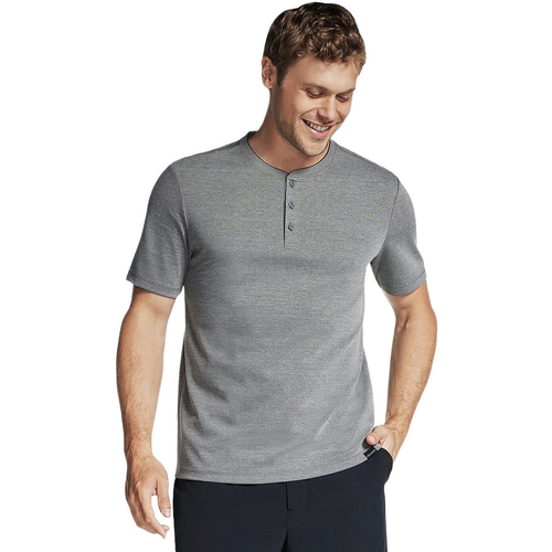 Tricou barbati Skechers Off Duty Short Sleeve Henley TS165-CHAR - poza 1