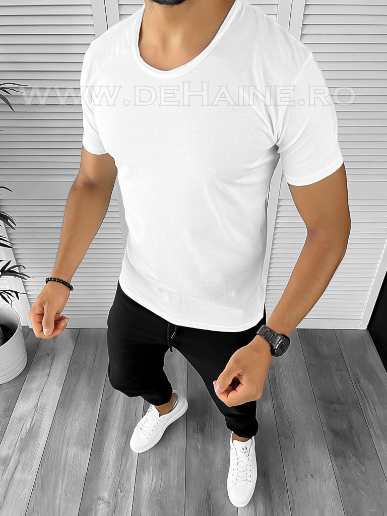 Tricou barbati slim fit alb ZR CU MIC DEFECT DEF 9935 O3-6.1