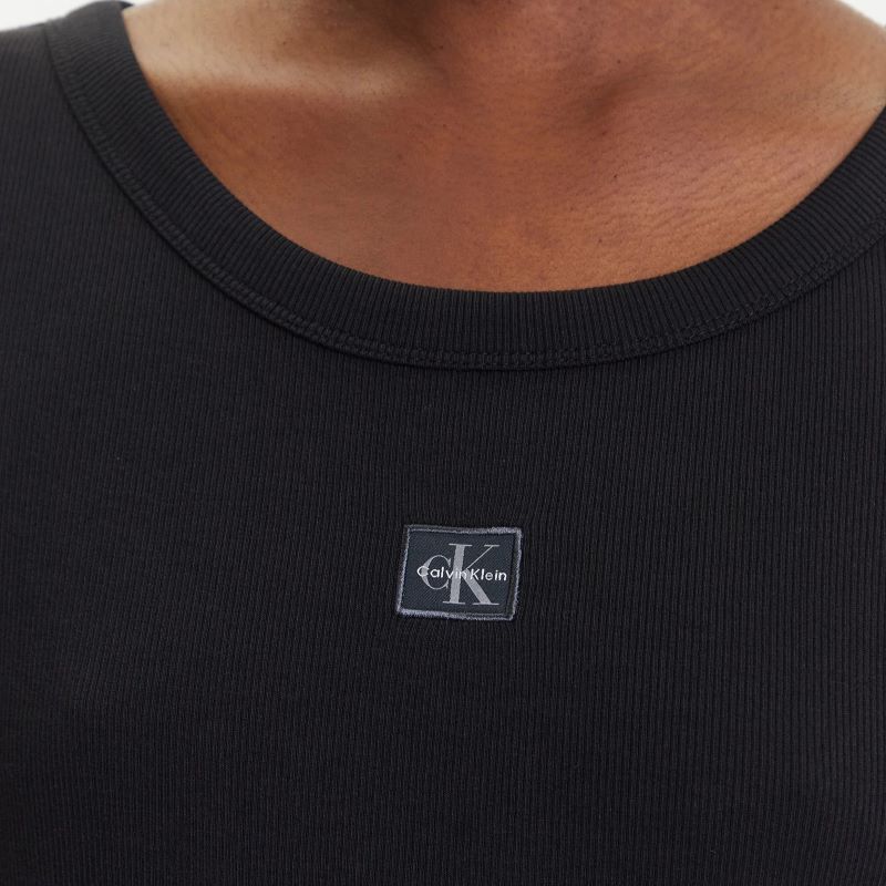 Tricou Calvin Klein A- WOVEN LABEL 2X2 RIB BABYTEE - poza 3