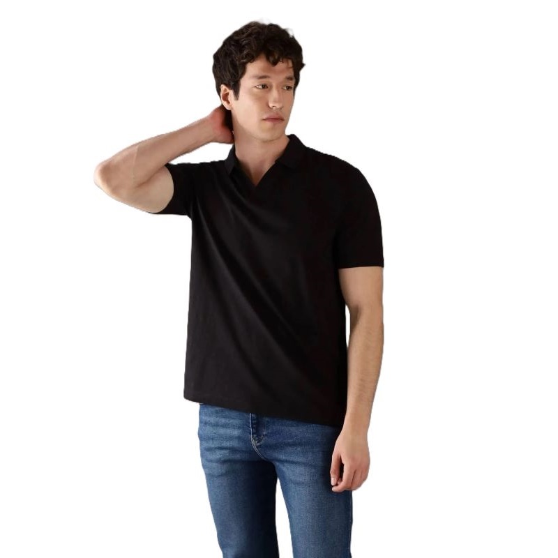 Tricou Calvin Klein LINEN COTTON CUBANCOLLAR POLO - poza 1