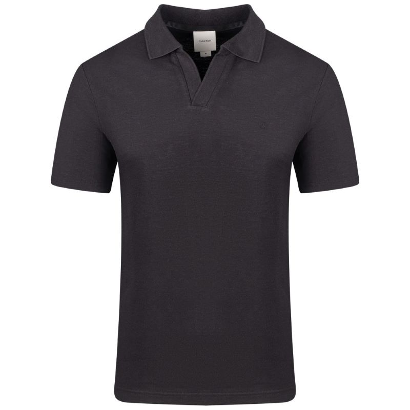 Tricou Calvin Klein LINEN COTTON CUBANCOLLAR POLO - poza 3