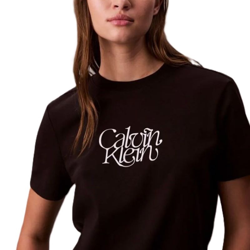 Tricou Calvin Klein SS FITTED SCRIPT CALVIN KLEINTE - poza 3