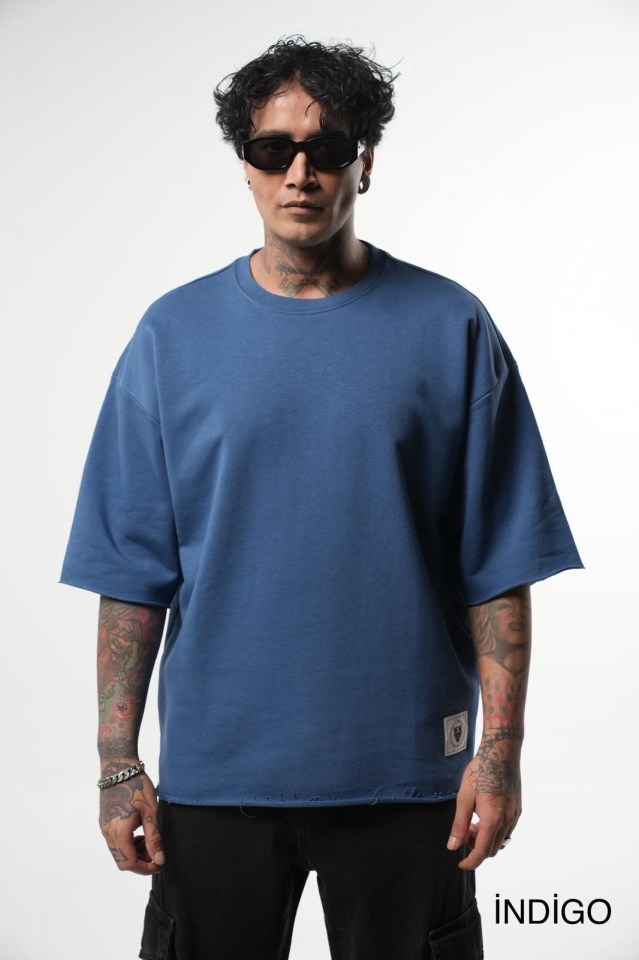 TRICOU CLASIC OVERSIZE INDIGO-BLUE TSAS455(6049) (MĂRIME: M)